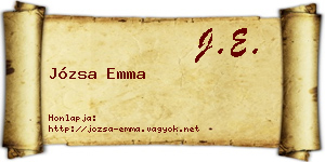 Józsa Emma névjegykártya