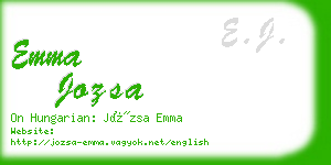 emma jozsa business card